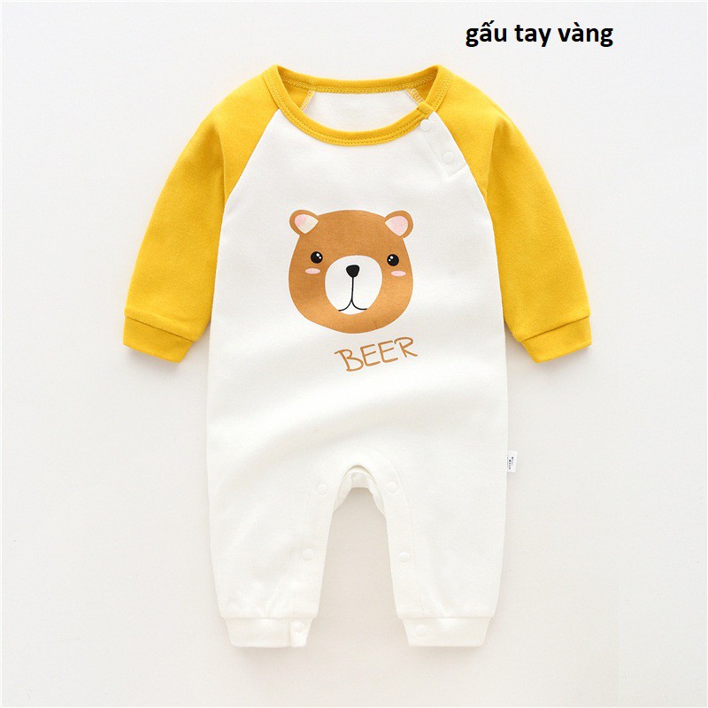 Body liền thân cotton tay dài in hình xinh xắn dễ thương dành cho bé