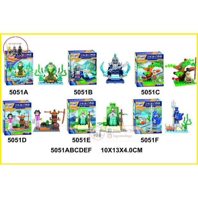 Minifigures xếp hình các nhân vật Tây Du Ký Tôn Ngộ Không và quái thú đầy đủ phụ kiện Winner 5051