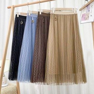 Chân váy xếp ly dáng dài hàng đẹp Quảng Châu