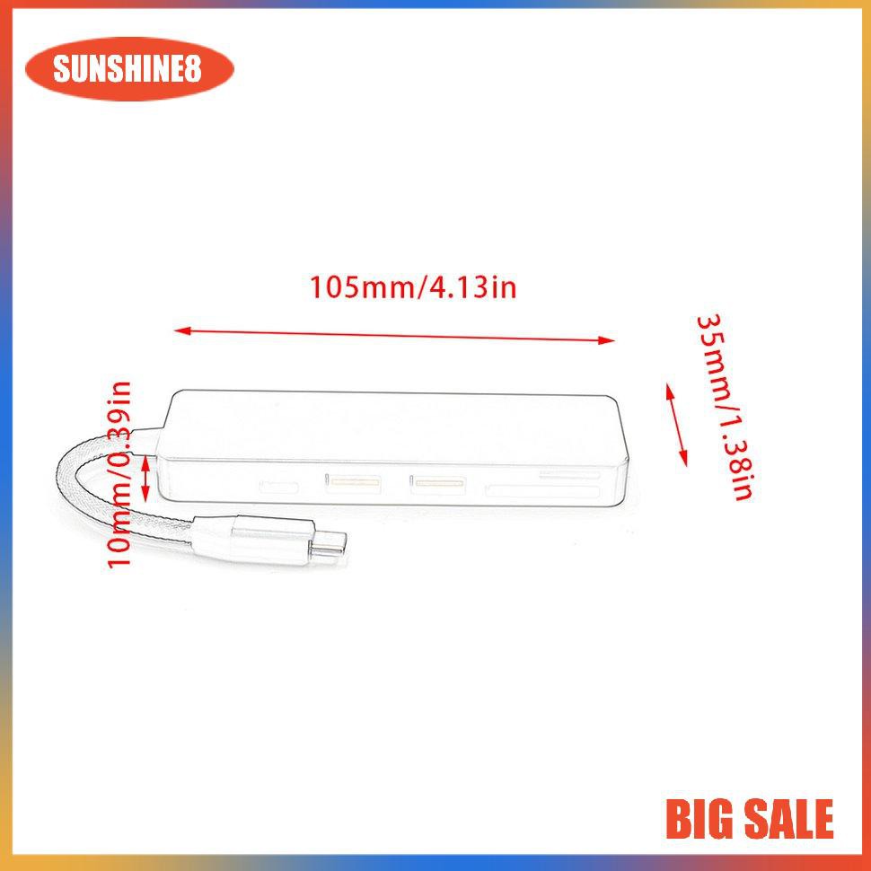 Bộ Chia Usb Hub Type-C Sang 4 Cổng Usb 3.0 + Tf / Micro Sd + Sd 0504 5 Trong 1