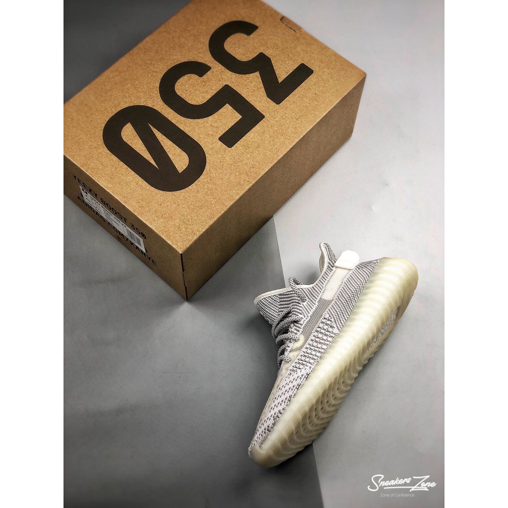 Giày thể thao nam nữ YZ 350 V2 STATIC trắng xám