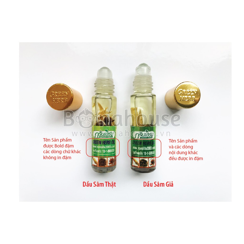 01 Chai Dầu Nhân Sâm Thảo Dược Green Herb