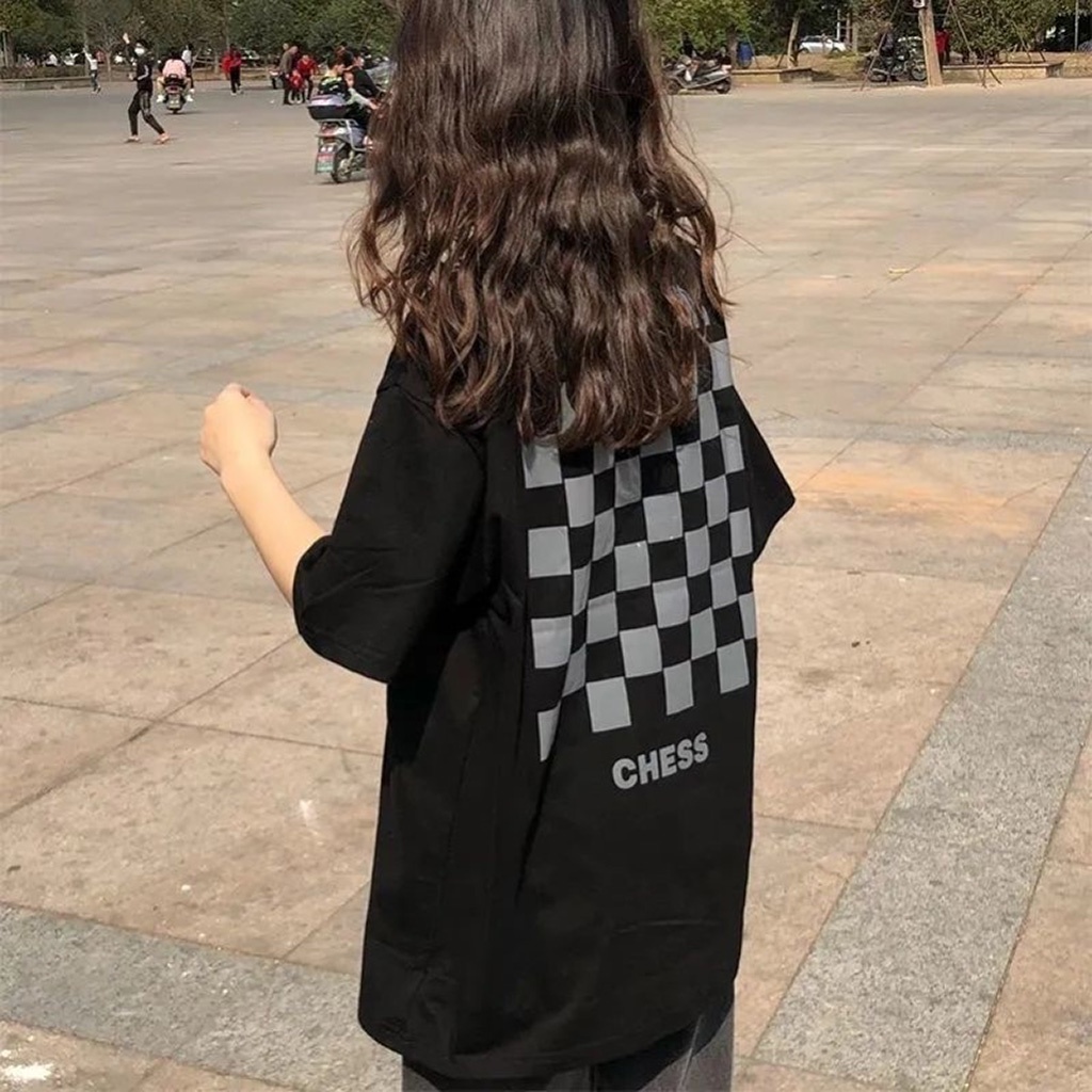 Áo Thun Nam Nữ CHESS Bàn Cờ Vua Unisex - Kiểu áo phông nữ nam form rộng tay lỡ Ulzzang - Leevin Store | BigBuy360 - bigbuy360.vn