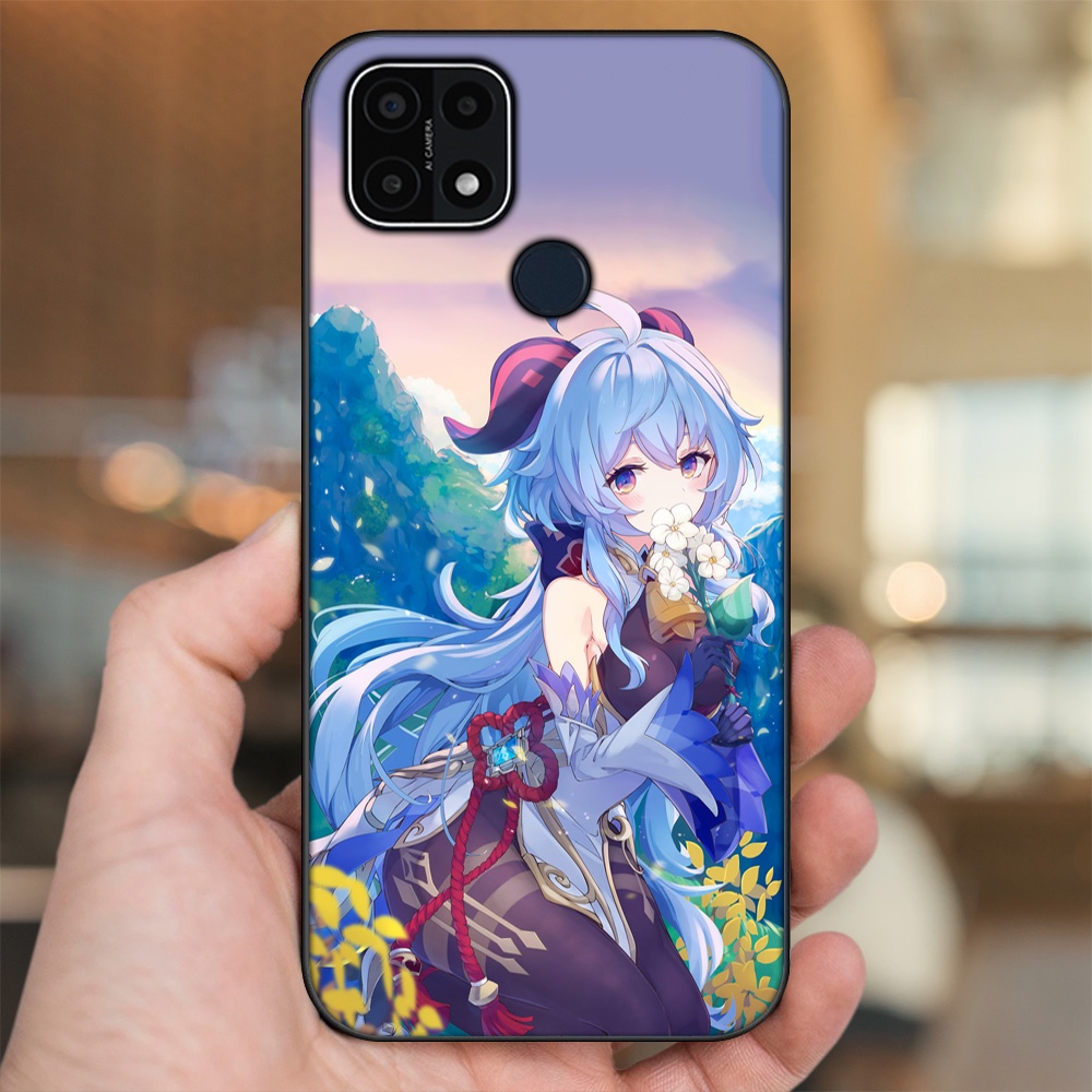 Ốp lưng Oppo A15, A15s viền đen in hình Ganyu Genshin Impact