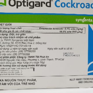 Thuốc diệt gián Đức OPTIGARD COCKROACH BAIT .