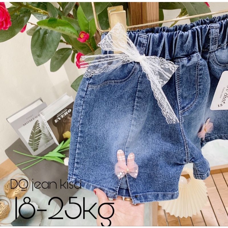 Quần Jean Đùi Bé Gái Dáng Xòe/ Quần Bò giả váy bé gái