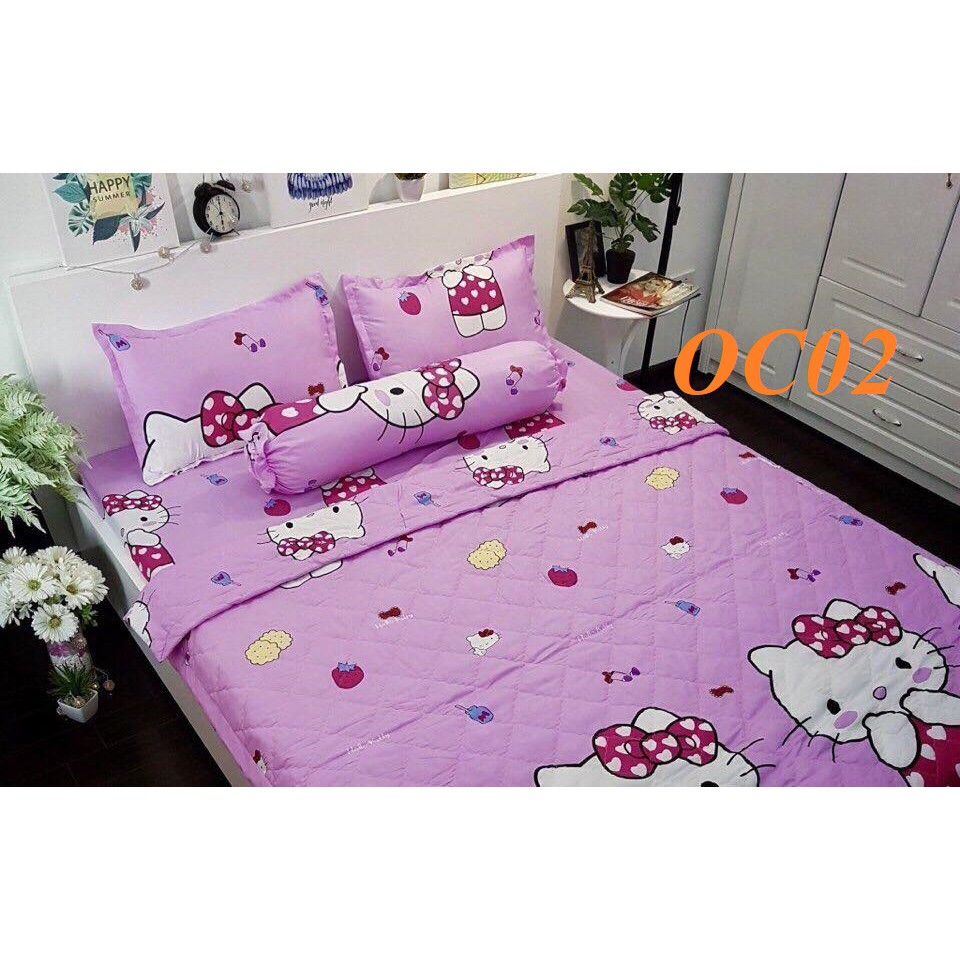 XẢ HÀNG Bộ Drap Cotton poly 5 món+Tặng Bộ lịch bàn One Piece(35k)