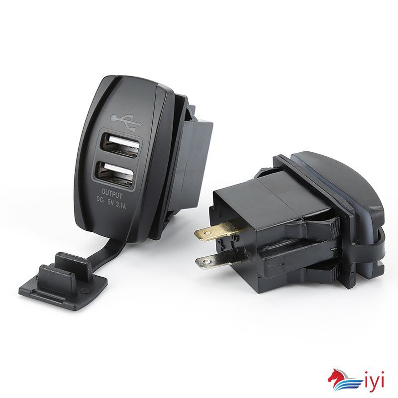 Cốc Sạc Hai Cổng Usb 12-24 V 3.1a Cho Iphone 5 6 6s Ipad Samsung Tablet