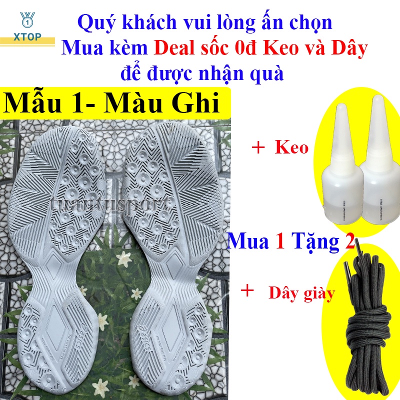 Đế giày bóng chuyền, bóng rổ. Dán đế giày thể thao tennis siêu bám sàn XTOP ️🏀
