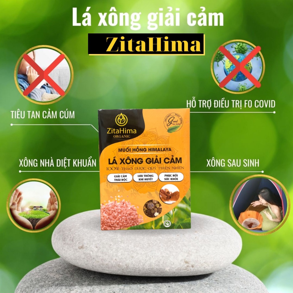 Lá Xông Giải Cảm, Thải Độc, Đẹp Da ZitaHima - Thảo dược thiên nhiên