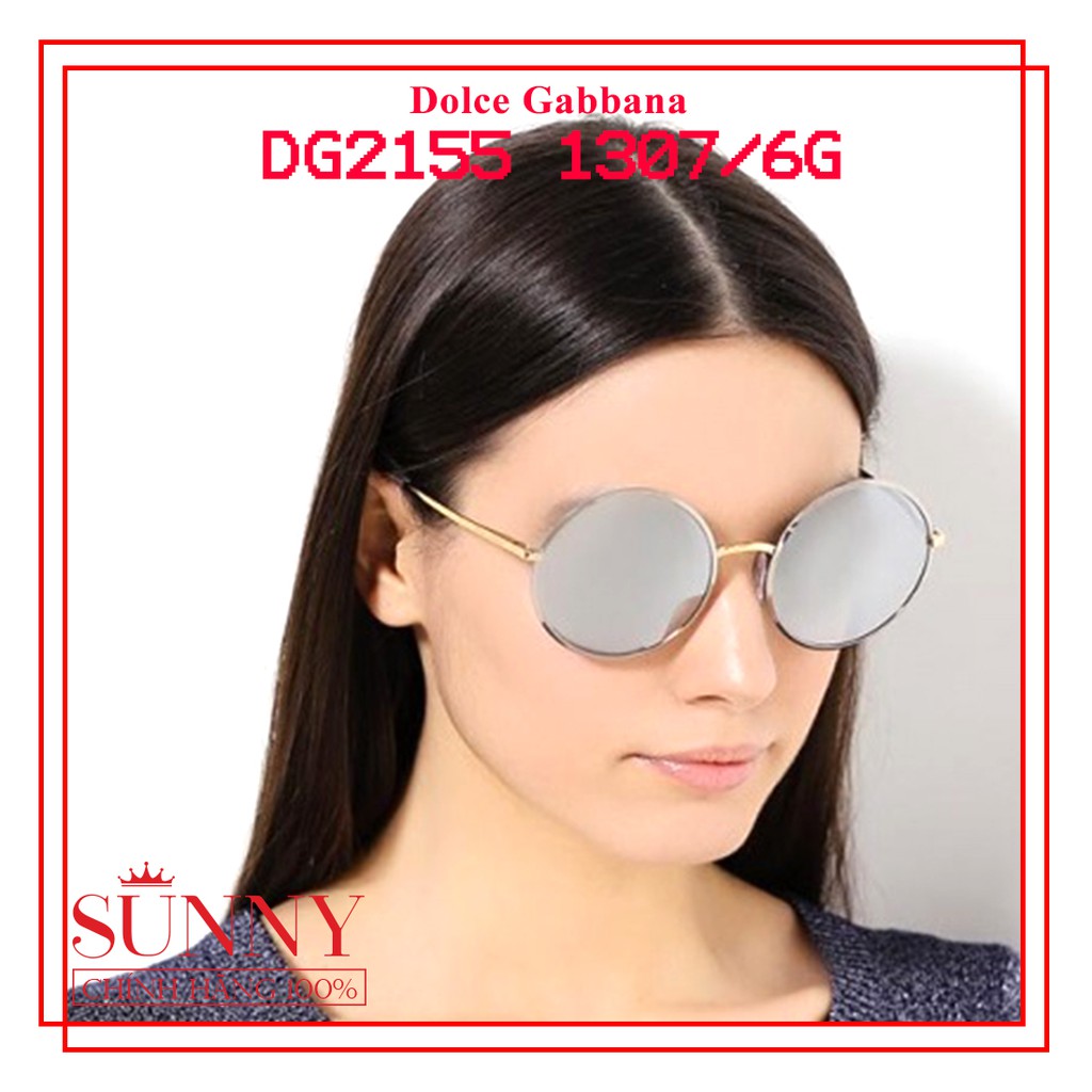 Kính mát chính hãng Dolce Gabbana DG2155 1307/6G màu sắc thời trang, thiết kế dễ đeo bảo vệ mắt