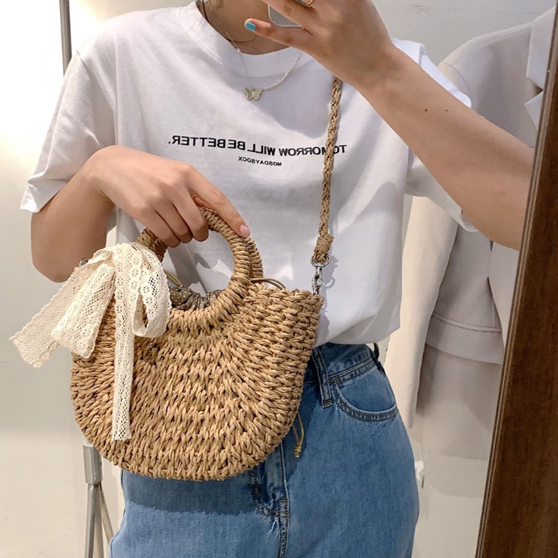 Túi Xách Đan Rơm Thời Trang Hè Cho Nữ