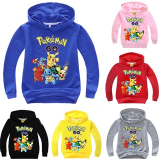 Áo Hoodie Họa Tiết Hoạt Hình Pokemon Go Cho Bé Trai