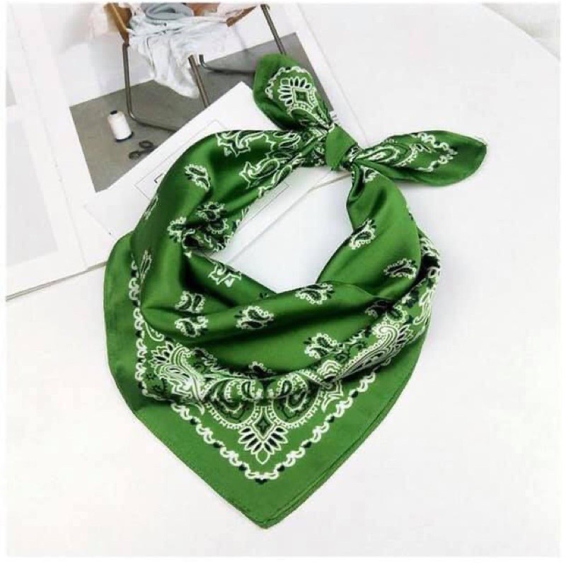 Khăn bandana lụa vuông size 53x53cm - Maben