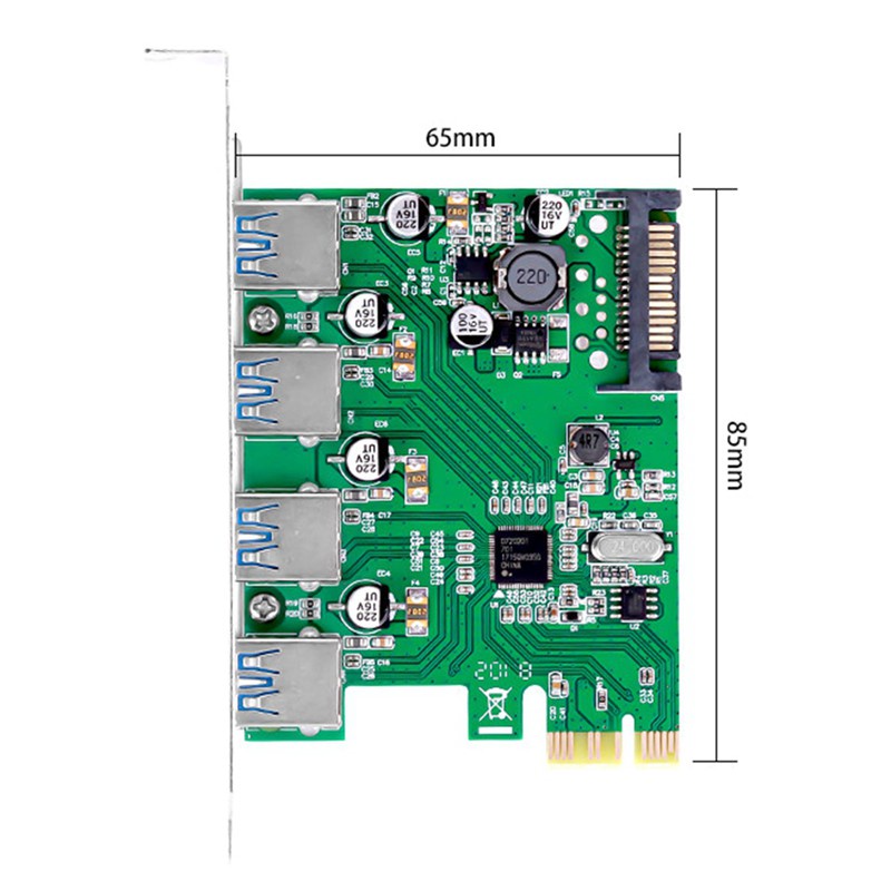 Thẻ Chuyển Đổi Pcie Sang 4 Cổng Usb 3.0 Pcie2.0