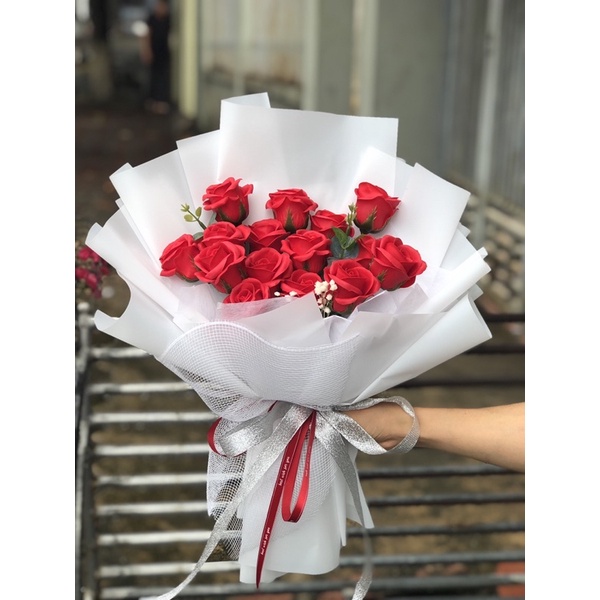 Bó hoa sáp 15 bông 4 lớp FG15622