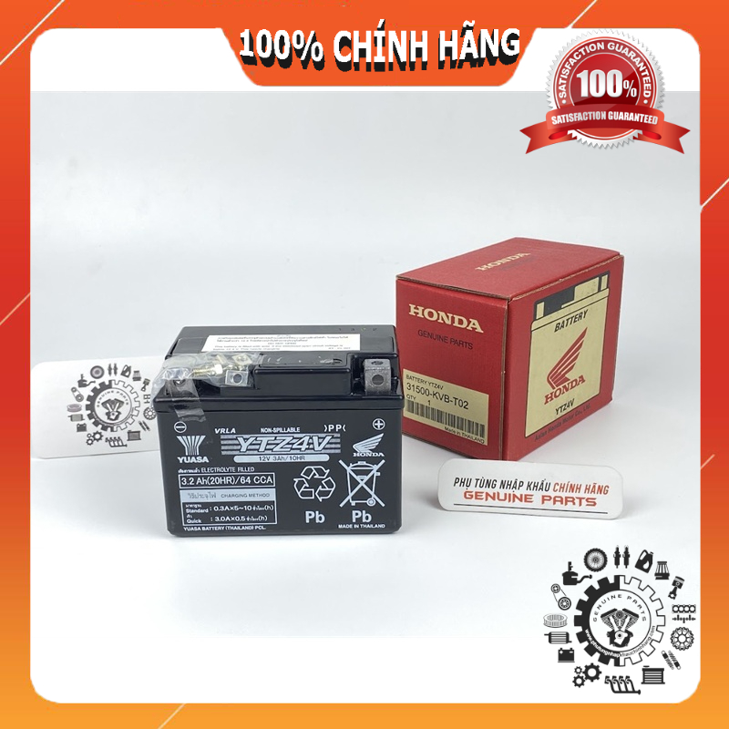 Bình ắc quy Yuasa Honda Thailand YTZ4V nhập khẩu chính hãng 31500-KVB-T02