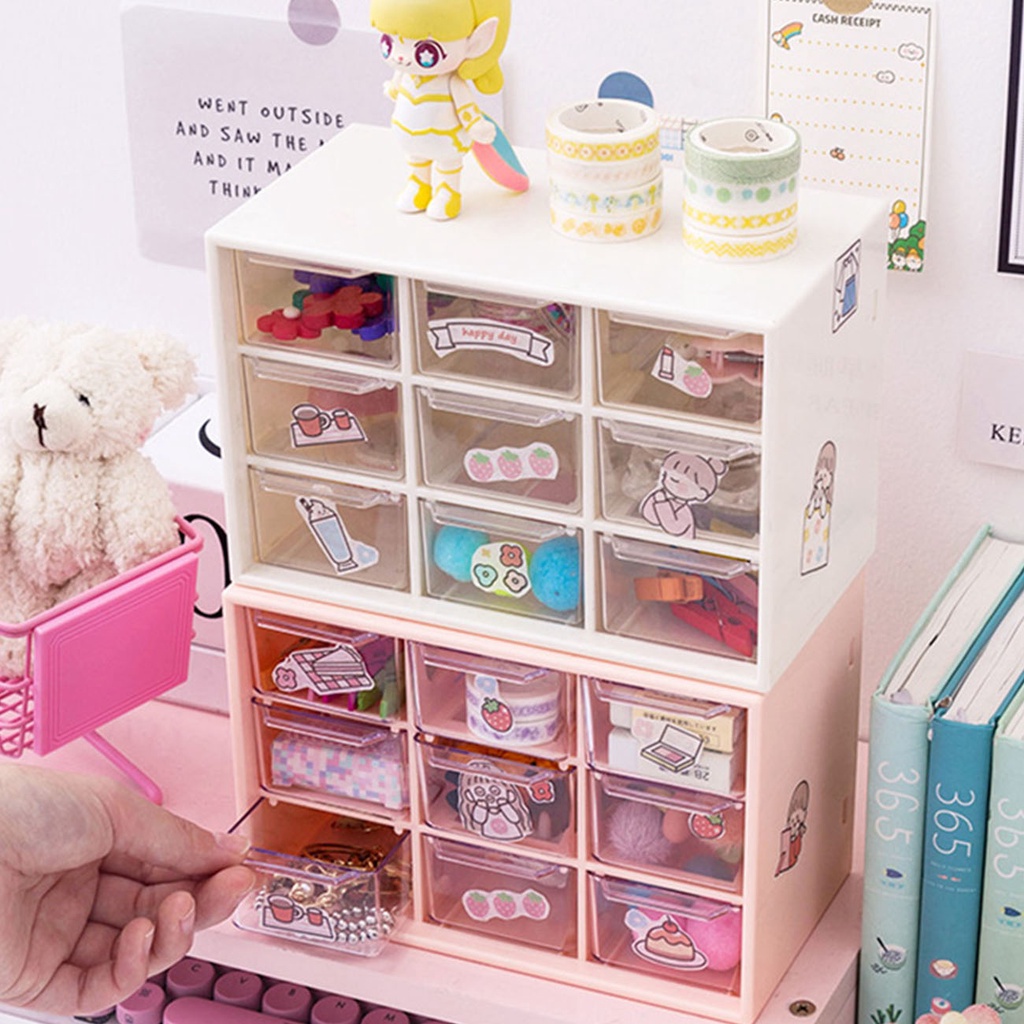 Hộp Đựng Đồ JUJIAJIA 9 Ngăn Siêu Đẹp Bằng Nhựa Đa Năng