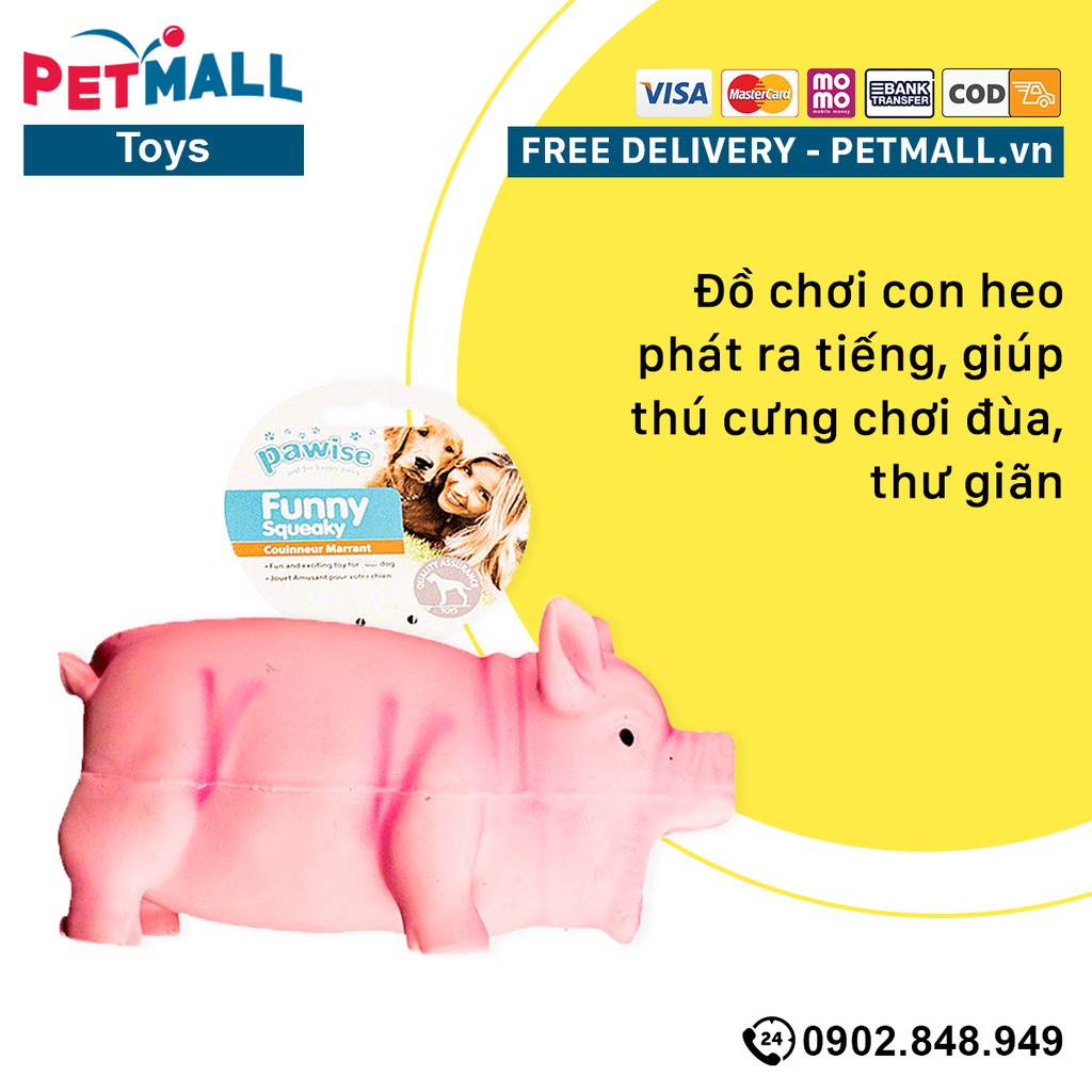 Đồ chơi con heo Pawise Funny Squeaky Petmall cho thú cưng