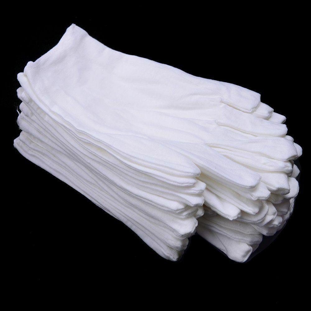 Găng Tay Cotton Dày Dặn Màu Trắng Dùng Vệ Sinh Nhà Bếp