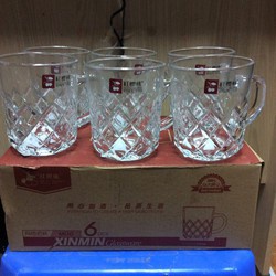 [ HÀNG LOẠI 1 ] Bộ 6 ly cốc thủy tinh có quai ( cốc 245ml )