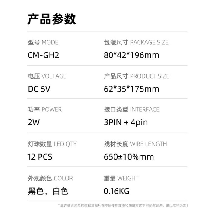 Giá Đỡ VGA Dọc Coolmoon CM-GH2 Led RGB - Trắng / Đen