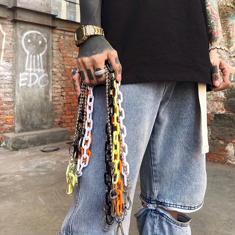 Dây Xích Nhựa Resin Đeo Quần Phong Cách hip hop Thời Trang Cho Nam Và Nữ