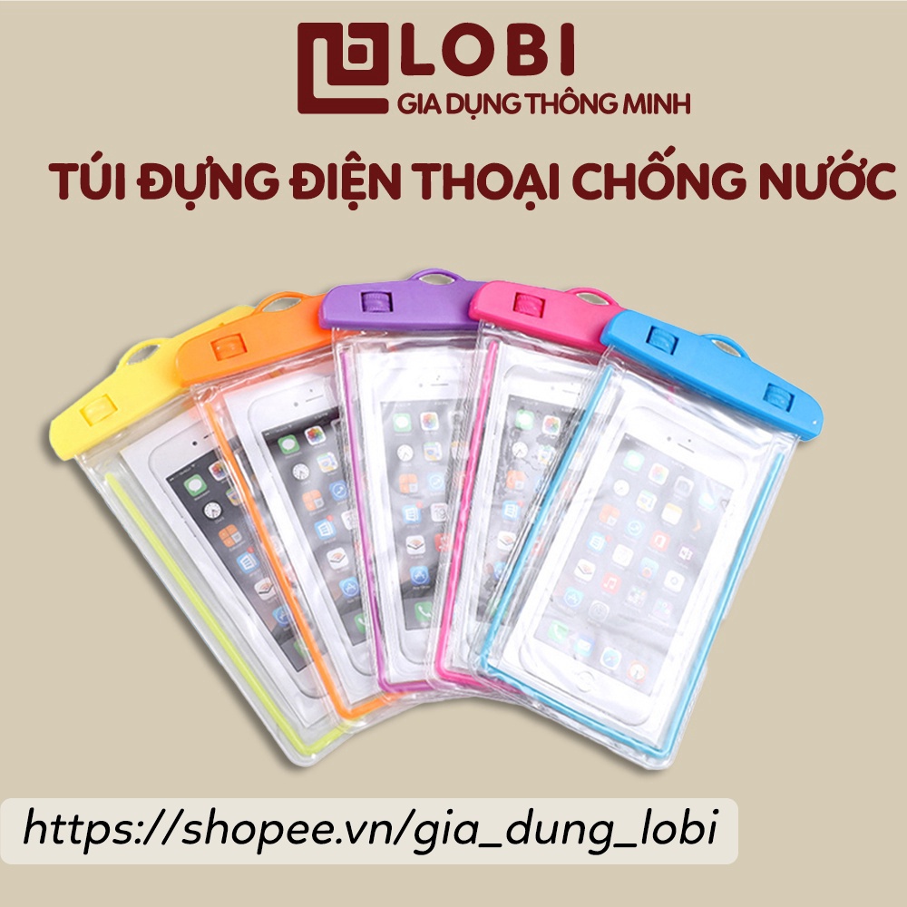 Túi đựng điện thoại chống nước chống chìm chống bụi thiết kế dây đeo cổ tiện dụng khi đi bơi đi du lịch