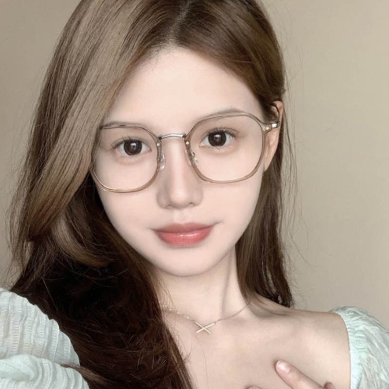 (KIQI-FASHION) COD Mắt Kính Gọng Tròn Bằng Kim Loại Chống Ánh Sáng Xanh Chống Bức Xạ Thời Trang Chất Lượng Cao Cho Nữ