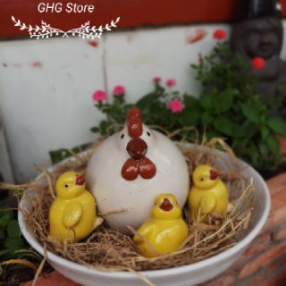 Gà mái mẹ gốm