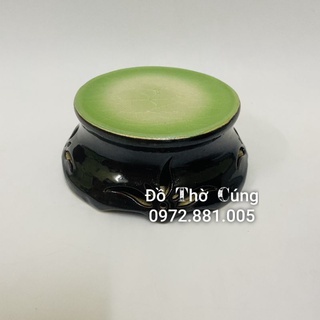 Bát thả hoa ban thần tài Bát tràng cao cấp men xanh ngọc rạn