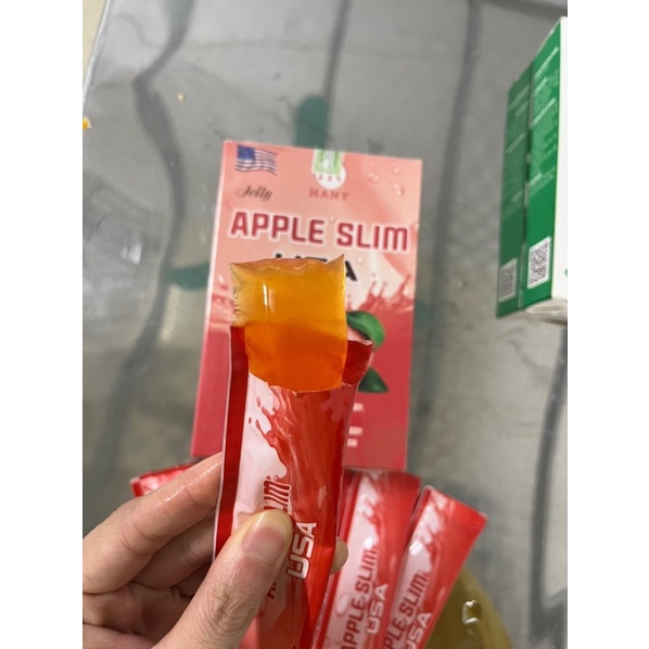 THẠCH TÁO HỖ TRỢ GIẢM CÂN,ĐẸP DA APPLE SLIM 10 GÓI