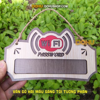 Bảng wifi password gỗ treo tường trang trí quán cafe, homestay, nhà nghỉ, khách sạn - trực tiếp sản xuất