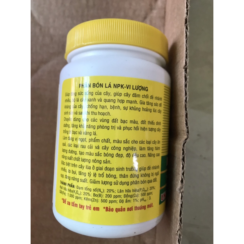 Phân bón lá growmore chuyên dùng cho lan, Cây Cảnh : NPK 20-20-20 + Te: Lọ - 100gr.