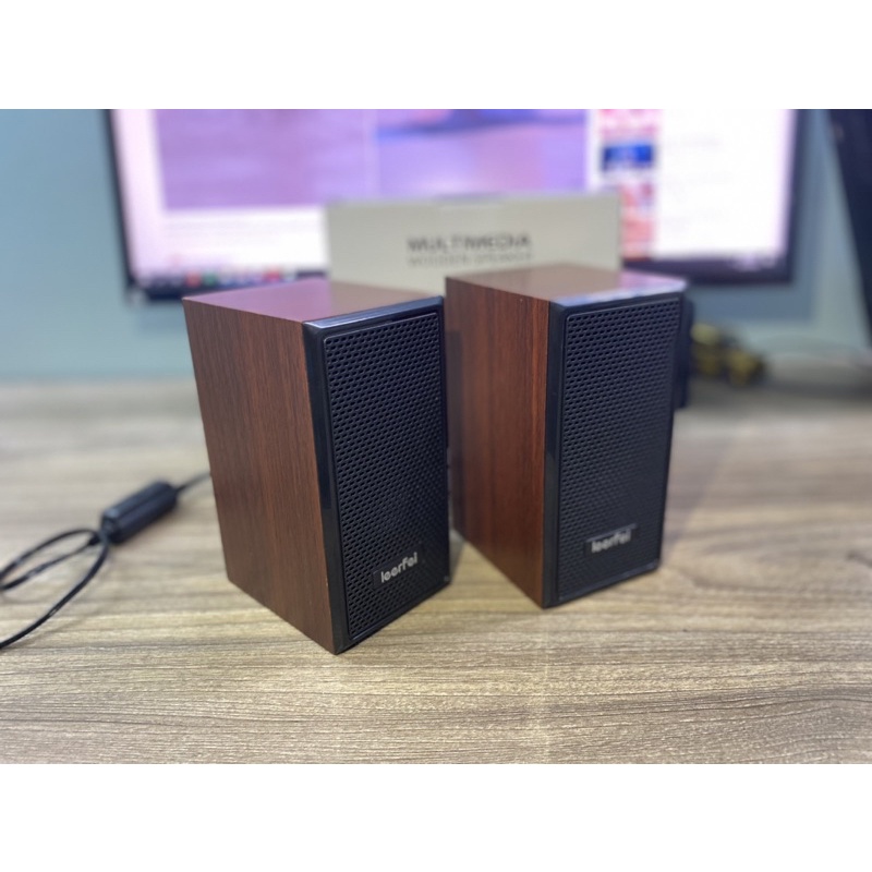 Loa để bàn Loa Máy Tính Vỏ Gỗ Để Bàn 1017 Âm Thanh Sống Động Chất Lượng MVT Store