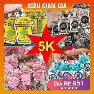 [Free Thiết Kế] [COMBO 100 MÓC KHÓA TRÀ SỮA GIÁ SIÊU RẺ] Móc Khóa Mica in hình theo yêu cầu, in lấy ngay giá rẻ, in đẹp