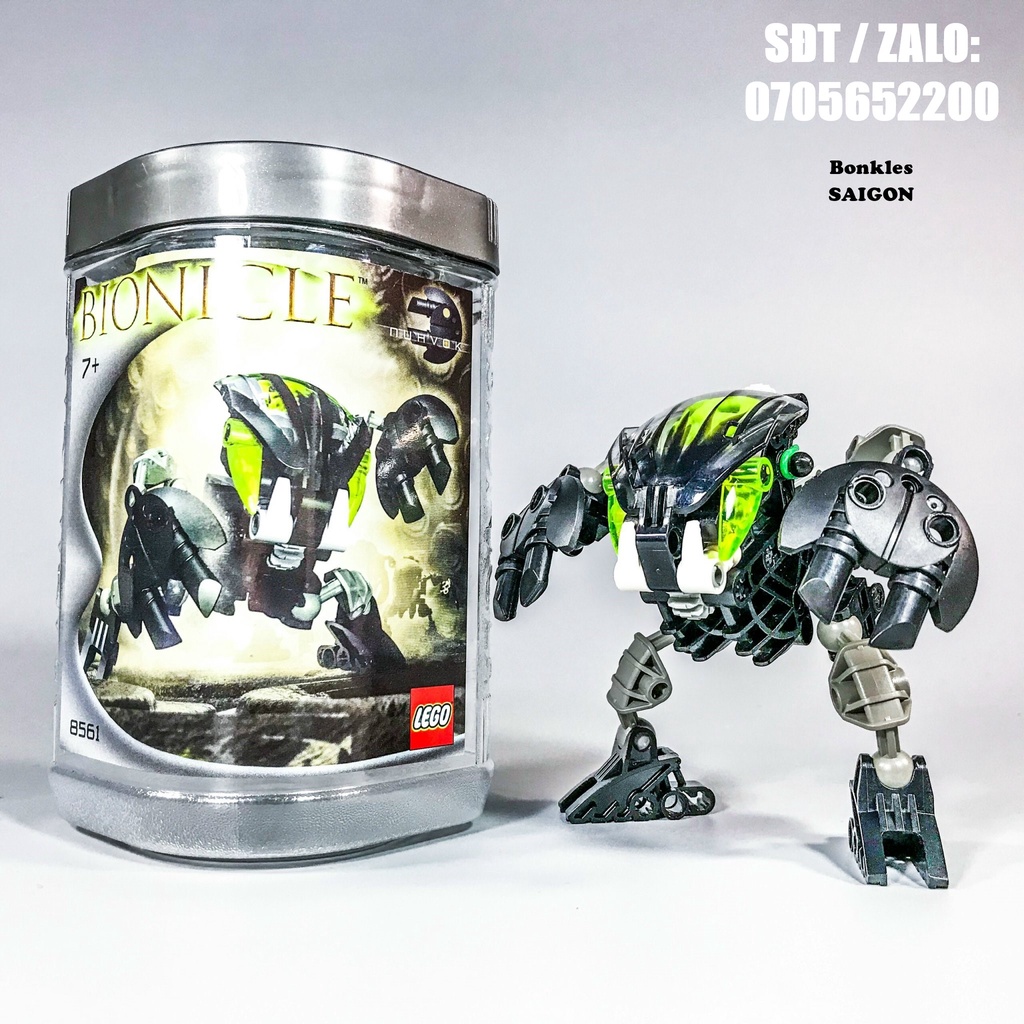 Đồ Chơi Mô Hình Vintage lắp ráp LEGO Bionicle: Bohrok Nuhvok 8561 Chính Hãng Đan Mạch (2002)