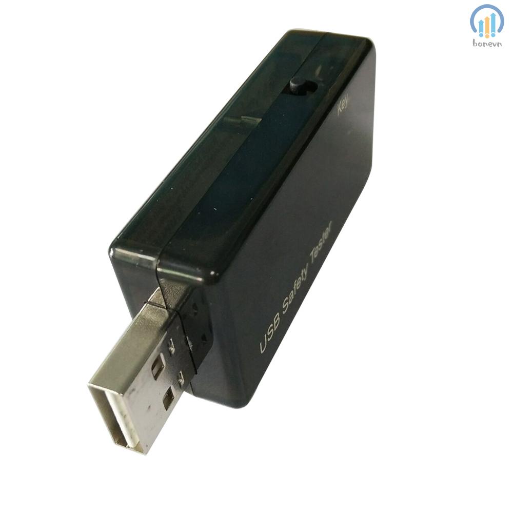 USB Digital Tester Current Voltage Monitor DC 5.1A 30V Amp Voltage Meter Test Speed of Chargers Cables Capacity of Power Banks Black