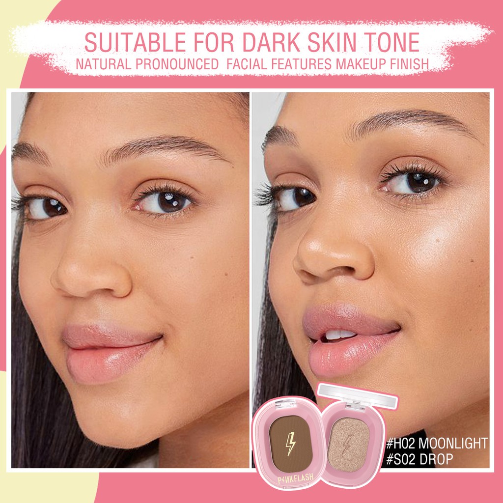 Phấn bắt sáng RIPE GIRL tạo khối trang điểm tự nhiên mềm mịn phiên bản PINKFLASH OhMyShow