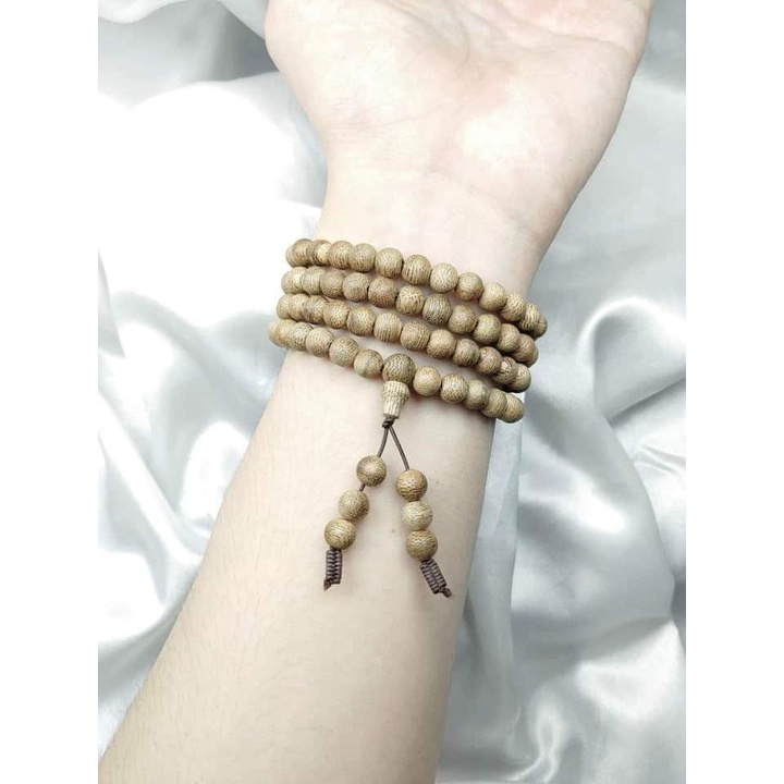 Vòng Đeo Tay Trầm Hương Mộc Thô Tự Nhiên, Trầm Rừng Tự Nhiên Lâu Năm – Size 6 Ly