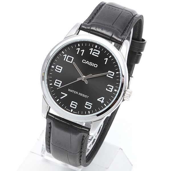 Đồng hồ đôi nam nữ dây da Casio Anh Khuê MTP/LTP V001L-1B