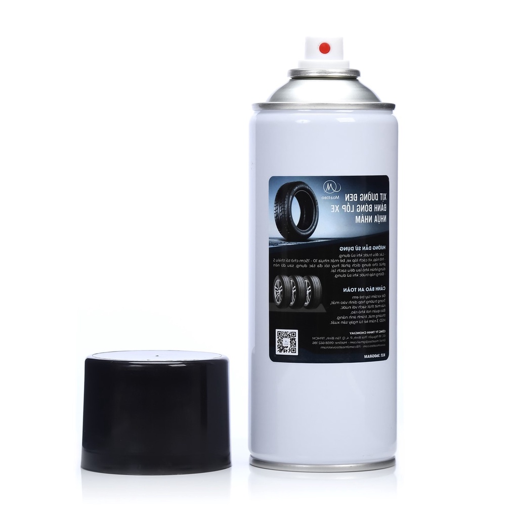 Xịt bóng lốp xe, phục hồi và dưỡng đen nhựa nhám cho ô tô - xe máy MOATTEO 400ML
