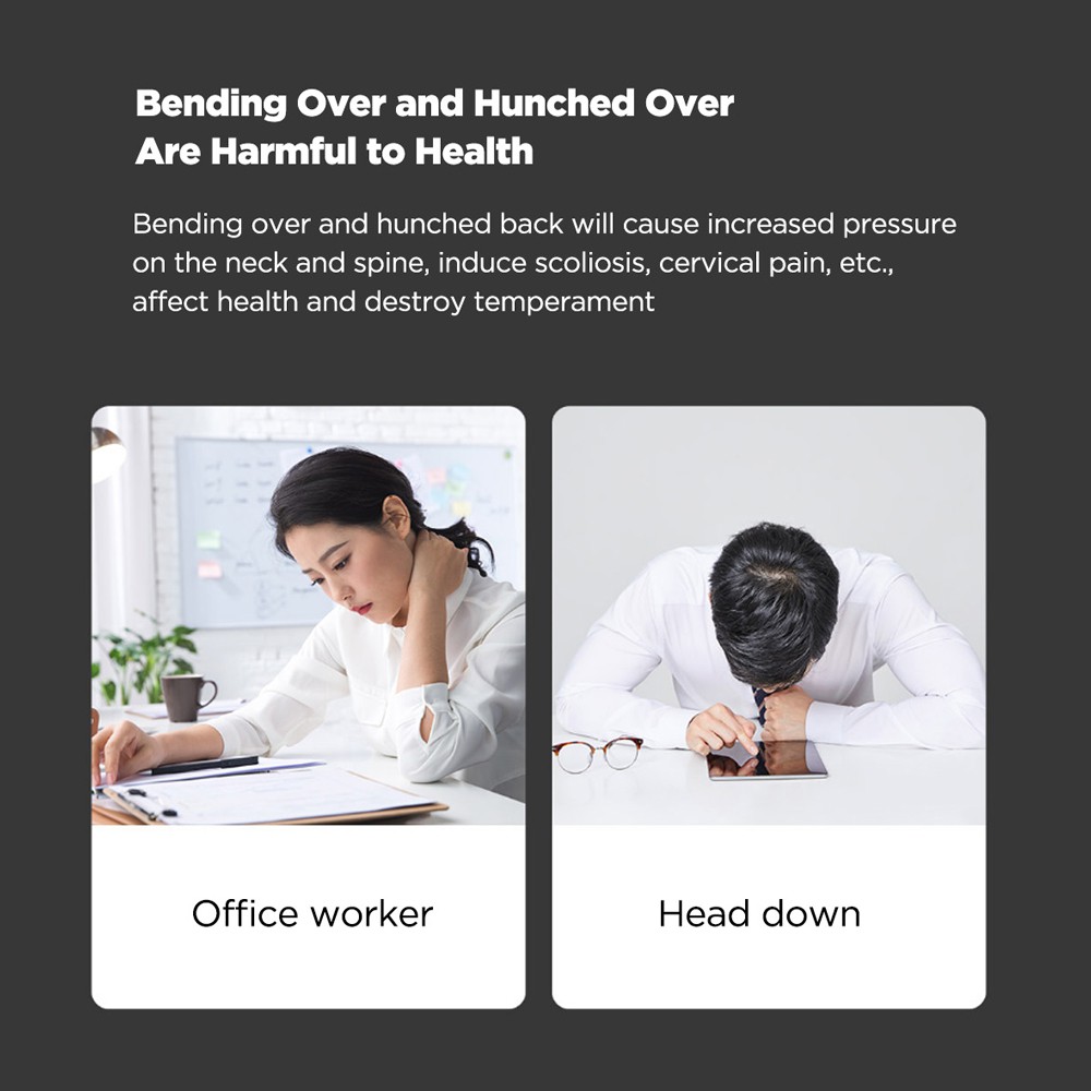 Xiaomi Youpin Thiết Bị Điều Chỉnh Cổ llano Hipee   Thông Minh Điều Chỉnh Đúng Tư Thế Khoa Học Thời Gian Thực