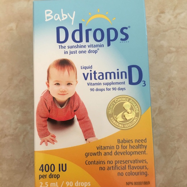 VITAMIN D BABY  DROPS 400IU - MỸ(thanh lý)