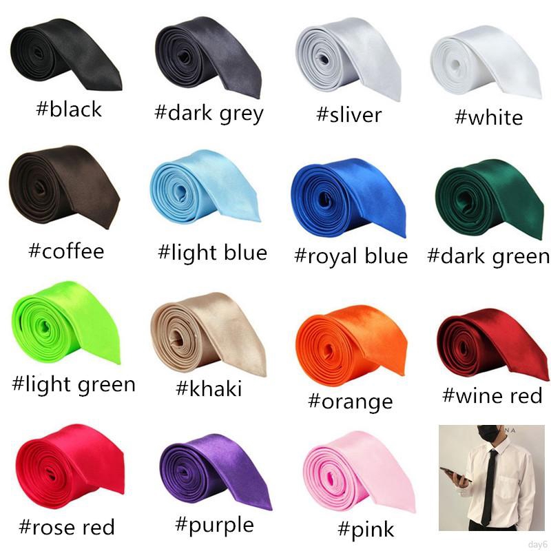 Cà Vạt Trơn Màu Kiểu Dáng Đơn Giản Tiện Dụng Dành Cho Nam