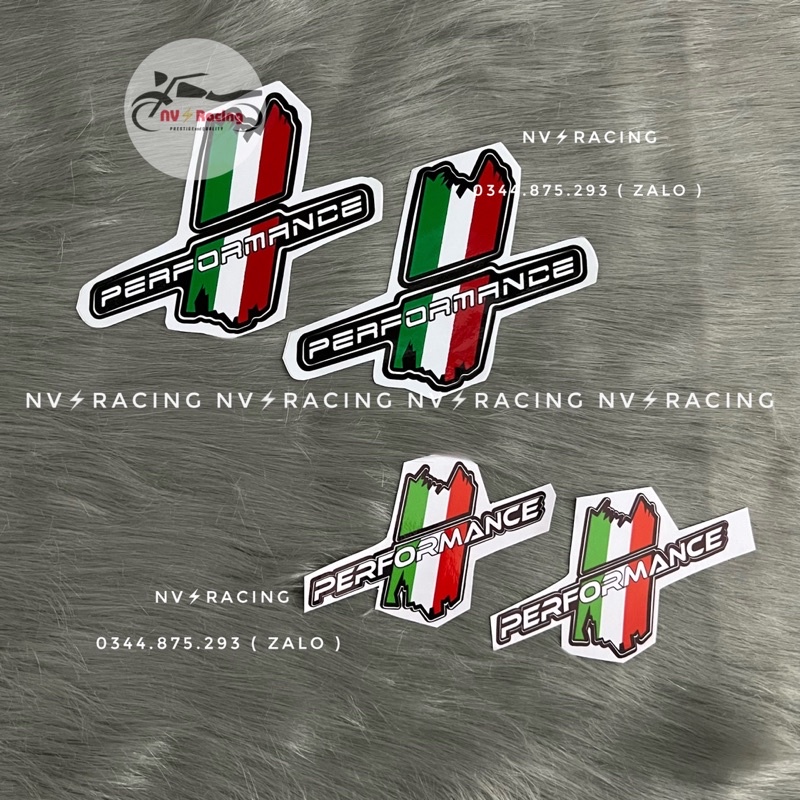 Decal tem dán chữ Performance logo xe dán thông dụng nhiều dòng xe