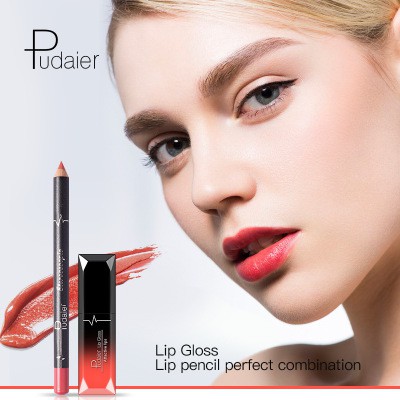 (Cao Cấp) Son Kem Lì Lip Gloss Pudaier (Tặng Kèm 1 Chì Môi)