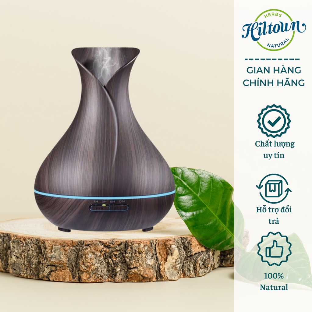 Máy xông tinh dầu hình hoa tulip_Hiltown dung tich 500ml