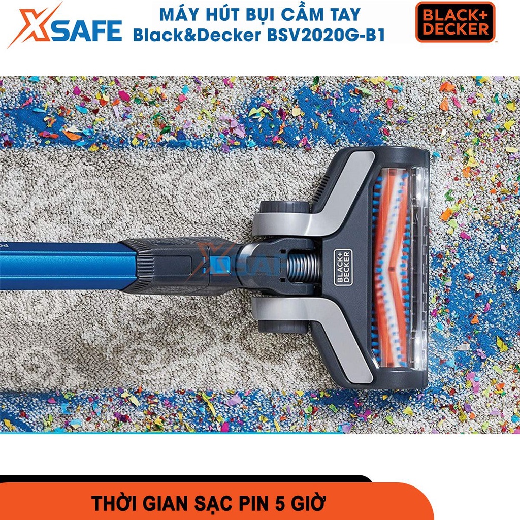 Máy hút bụi Black&amp;Decker BSV2020G-B1 loại máy hút dùng pin lực hút 40 AW dung tích chứa bụi 650ml để hút bụi[CHÍNH HÃNG]
