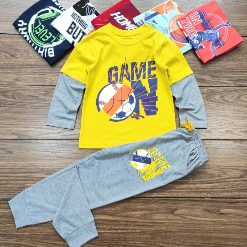 Bộ Bé Trai Dài Tay Size Đại cotton xuất dư GAPKIDS Chất đẹp
